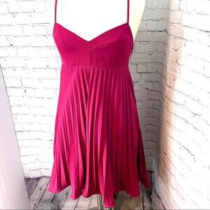 H&M Pink Babydoll Dress  Y2K Pairycore Sleeveless Pleated Empire Waist Size 8